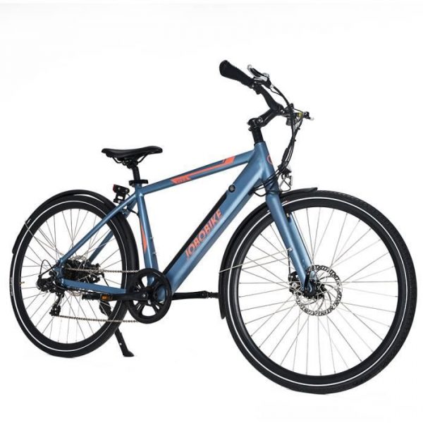 Vélo électrique 27.5'' JOBO VIVA Adulte 7 vitesses - Freins à disque - LCD - 250W - Bleu