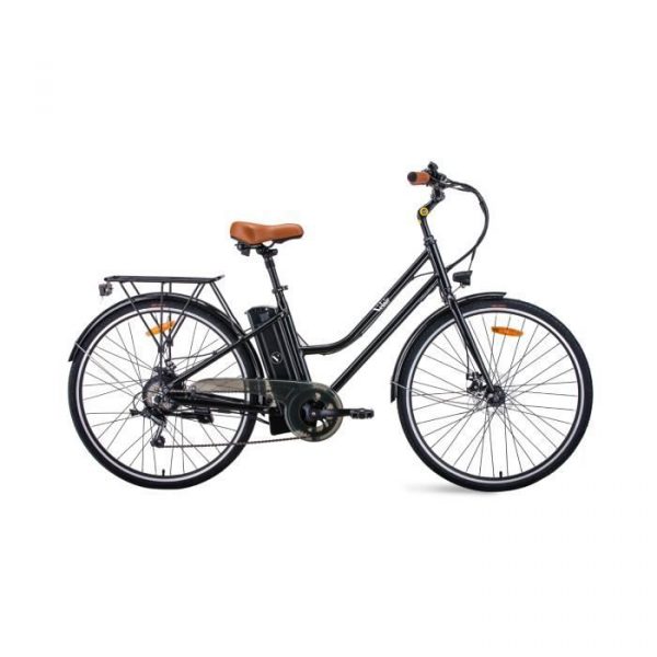 Vélo électrique 28'' - Velair - Shimano 7 Vitesses - Freins à disques - Autonomie 50 km - Cadre aluminium - Noir
