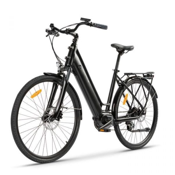 Vélo électrique 28 pouces 250W Bafang Mid Motor-Oil Brake Disc Brake- 36V13Ah Range 80-120km Noir-8 Speed