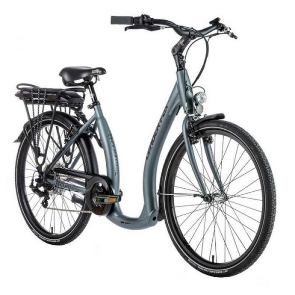 Vélo électrique Leader Fox 2020/2021 - gris/noir mat - 44 cm / 168-178 cm