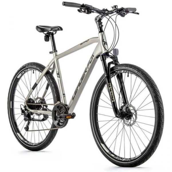 Vélo électrique VTC 28 musculaire Leader Fox Sumava 2022 19'' 9V - argent - 175/183 cm