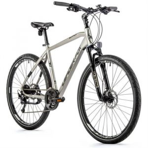 Vélo électrique VTC 28 musculaire Leader Fox Sumava 2022 22,5'' 9V - argent - 185/193 cm