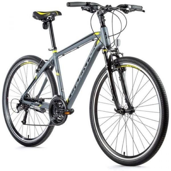 Vélo électrique VTC 28 musculaire Leader Fox Viatic 2021 19" 7V - gris - 175/183 cm