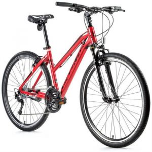 Vélo électrique VTC 28 musculaire femme Leader Fox Daft 2021 20" 8V - rouge ducati / noir - 180/188 cm