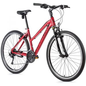 Vélo électrique VTC 28 musculaire femme Leader Fox Toscana 2021 20" 9V - rouge - 180/188 cm