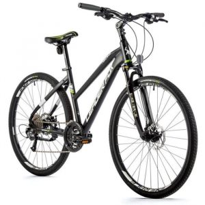 Vélo électrique VTC 28 musculaire femme Leader Fox Toscana 2022 18" 9V - noir - 170/178 cm