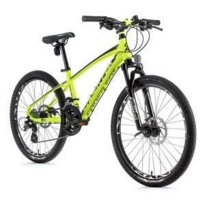 Vélo électrique VTT 24 musculaire enfant Leader Fox Capitain 2023 8V - jaune fluo - 135/145 cm