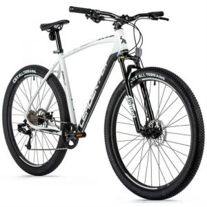 Vélo électrique VTT musculaire Leader Fox Esent 2021 - blanc/noir - 190/198 cm