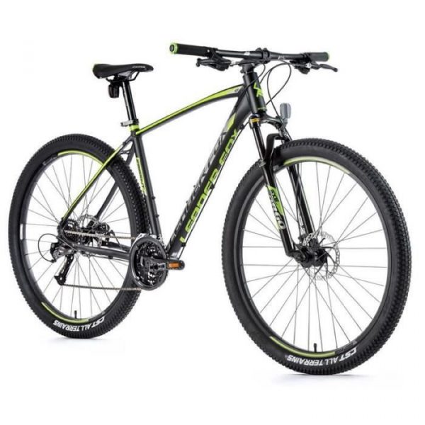 Vélo électrique VTT musculaire Leader Fox Esent 2021 - noir/vert - 160/168 cm