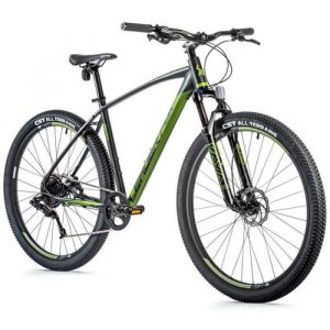 Vélo électrique VTT musculaire Leader Fox Zero 2022 - noir mat/vert - 160/168 cm