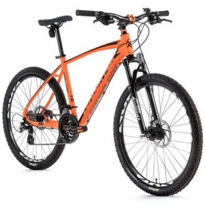 Vélo électrique VTT musculaire cadre alu Leader Fox Factor 2022 - orange fluo - 150/158 cm