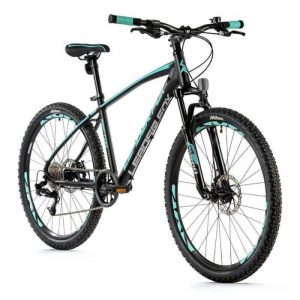 Vélo électrique VTT musculaire cadre alu Leader Fox Factor 2023 - noir/vert clair - 150/158 cm