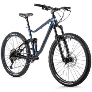 Vélo électrique VTT musculaire tout suspendu Leader Fox Harper 2022 Tigre - bleu tigre - 185 cm