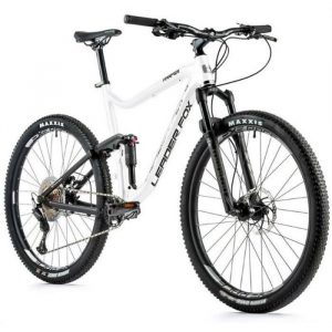 Vélo électrique VTT musculaire tout suspendu Leader Fox Harper 2022 - blanc/noir - 178/185 cm