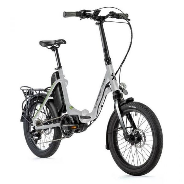Vélo électrique Vae City pliant 20 moteur central Leader Fox Harlan 2021 7V Bafang M300 36V 80NM 14AH - argent - 20"