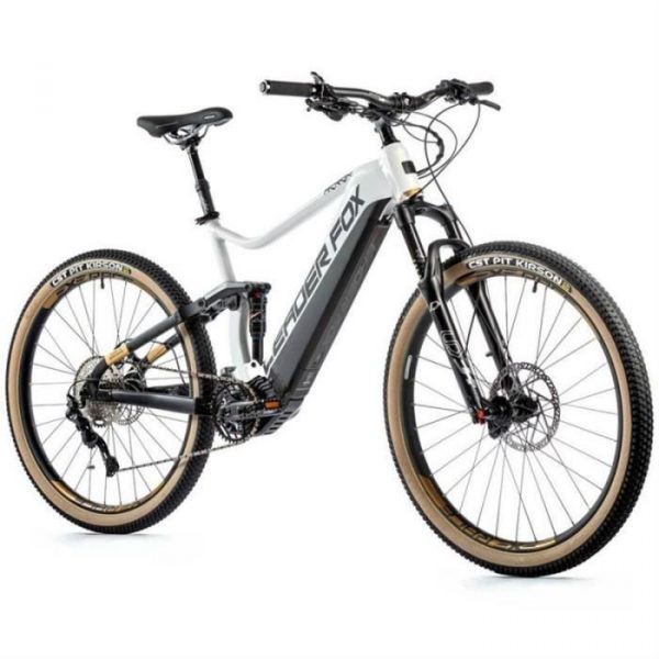 Vélo électrique Vae VTT 29 moteur central tout suspendu Leader Fox Acron 2022 11V Bafang M510 36V 95NM 20AH - blanc - 185 cm