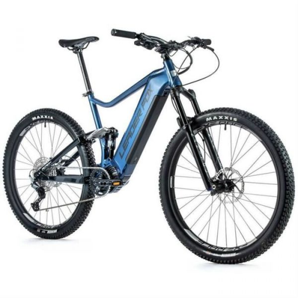 Vélo électrique Vae VTT 29 moteur central tout suspendu Leader Fox Acron 2022 11V Bafang M510 36V 95NM 20AH - bleu tigre - 168/178 c