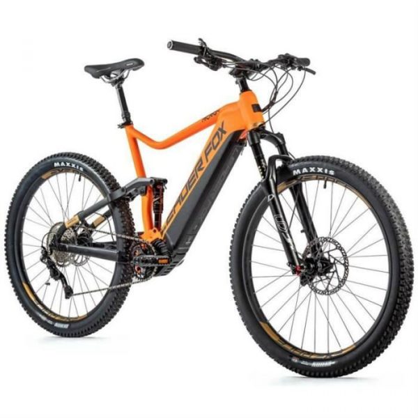 Vélo électrique Vae VTT 29 moteur central tout suspendu Leader Fox Acron 2022 11V Bafang M510 36V 95NM 20AH - orange - 185 cm