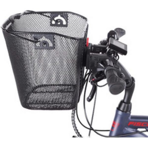 fischer fischer panier sur guidon pour vélo électrique, noir