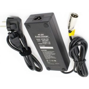 vhbw 220V Chargeur d' alimentation 100W pour batteries e-Bike, Pedelec, vélo électrique avec connecteur 3Pin-XLR.