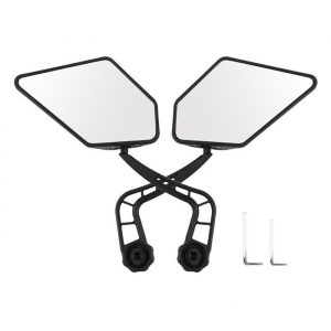 2 pcs de Rétroviseurs de Vélo VTT Vélo électrique Rotatif à 360°Miroir Large Grand Angle