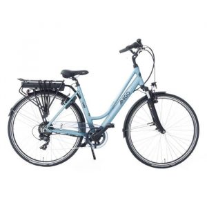 AMIGO Vélo de ville électrique E-Vibe D1 28 pouces 48 cm Femme 7SP V-Brake Bleu mat