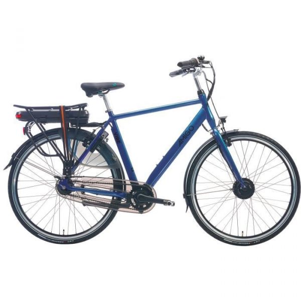 AMIGO Vélo de ville électrique E-Vibe S2 28 pouces 57 cm Homme 7SP V-Brake Bleu marine