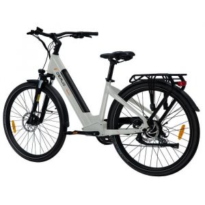 DERUIZ QUARTZ Vélo électrique 28",48V/644Wh/BAFANG 250W,TEKTRO Freins à disque,autonomie 30km-60km,Blanc clair de lune