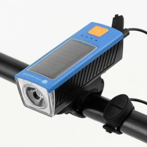 Décoration de vélo,Klaxon de vélo électrique Super fort,klaxon de vélo,lumière avant Rechargeable par USB,éclairage - blue[C39603]
