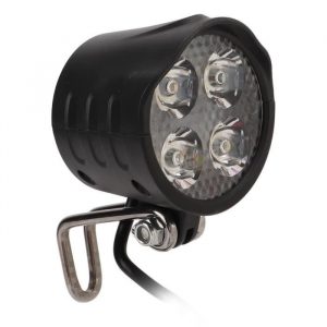 EJ.life Phare de klaxon de vélo électrique Phare LED de vélo électrique intégré dans le klaxon 4 lumières phare de Scooters