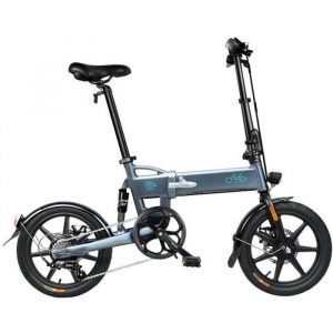 FIIDO D2S Vélo Électrique Pliable, SHIMANO 6 Vitesses, Pneus 16 Pouces, Moteur 250W, Max 25km/h, Batterie 7.8Ah - Gris