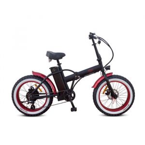 Fatty - Noir mat et rouge - 250W-20Ah - Vélo Électrique Pliant Fatbike - VAE 20 pouces