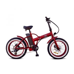 Fatty - Rouge Mat - 250W-20Ah - Vélo Électrique Pliant Fatbike - VAE 20 pouces