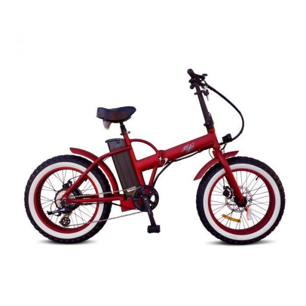 Fatty - Rouge Mat - 250W-20Ah - Vélo Électrique Pliant Fatbike - VAE 20 pouces