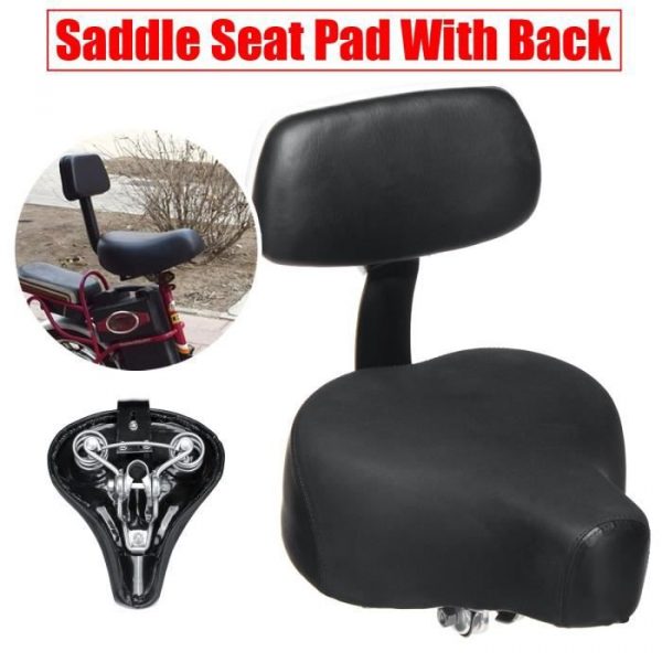 KUNSISI- Taille Coussin de vélo large avec dossier pour cyclisme de montagne,selle confortable pour bicycle électrique, assise so