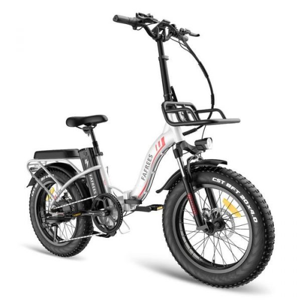 Vélo électrique, Fafrees F20 Max, 20*4.0 Gros Pneu, 22.5Ah Samsung cellule Batterie 48V 500W Moteur Autonomie 100-160km, Blanc