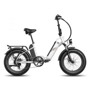 Vélo électrique, Fafrees FF20 Polar, 20*4.0 Gros pneu, deux batterie 10.4Ah*2, 48V 500W Moteur, autonomie 95-160km, Blanc