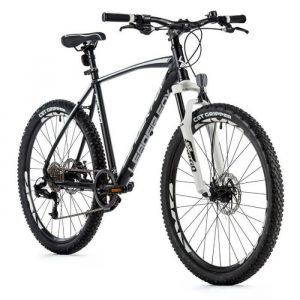 Vélo électrique VTT musculaire cadre alu Leader Fox Factor 2023 - noir/blanc - 160/168 cm