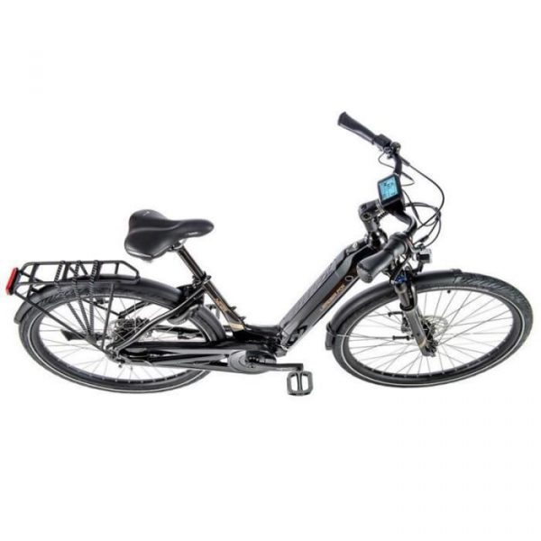 Vélo électrique Vae City 28 moteur central Leader Fox Neba 2021 8V Bafang M420 36V 80NM 14AH - noir - 168/178 cm