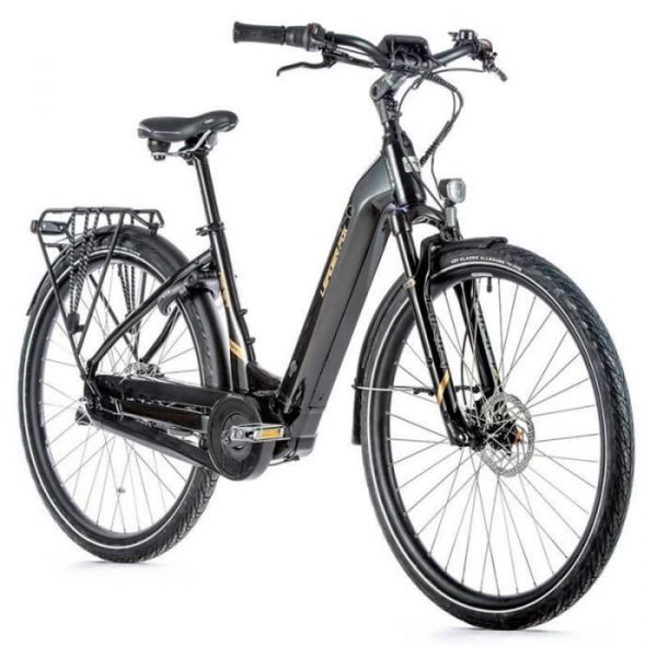 Vélo électrique Vae City 28 moteur central Leader Fox Neba 2021 8V Bafang M420 36V 80NM 14AH - noir - 178/185 cm