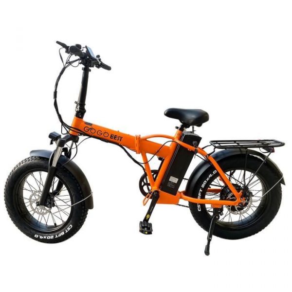 Vélo électrique,Gogobest Moteur 1000W,Maxi 35 km-h,batterie 48V 12.5AH-Orange