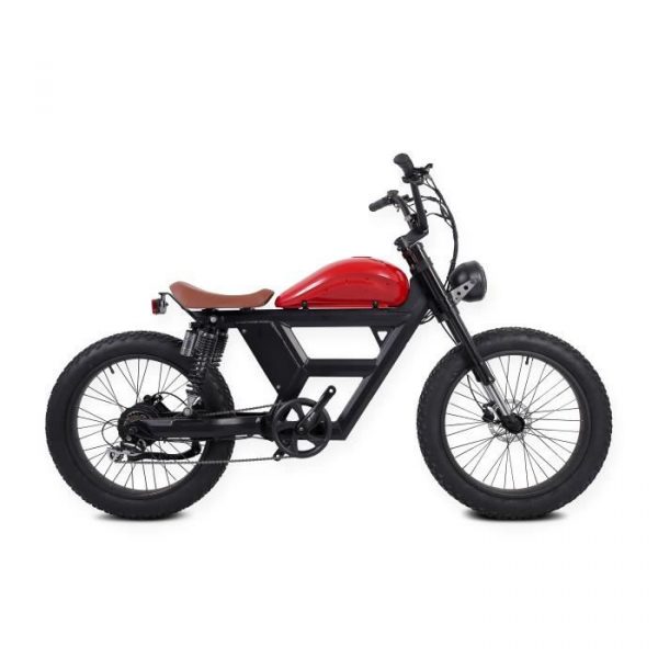 El Camino - Noir et rouge - 250W-11Ah - Vélo Électrique Vintage Retro