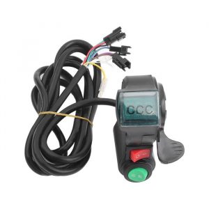 Fdit Accessoire de scooter électrique Poignée d'Accélérateur de Vélo Électrique Écran Rouge Commutateur de Pouce de