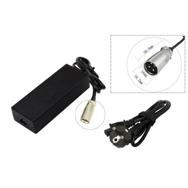 54,6V 1,80 A Chargeur de Batterie Lithium vélo électrique pour 13Series 48V Batterie Lithium 3 Pin-XLR Plug