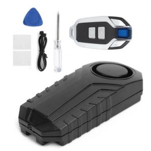 ARAMOX Alarme antivol de moto Alarme antivol avec alerte de vibration pour vélo électrique Scooter moto usage domestique (noir