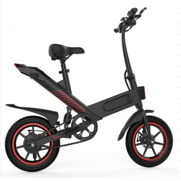 CHIRREY Y1-14 Mini Vélo Électrique Pliant 350W Moteur Haute Vitesse 36V 10.4AH Batterie Au Lithium NOIR