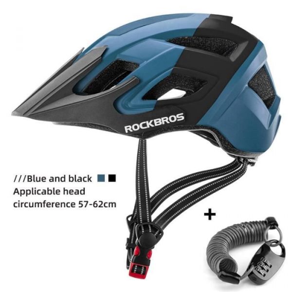 Casque vélo,casque de vélo électrique pour hommes et femmes, respirant, résistant aux chocs, vtt, vélo de route-TS-39-BB with lock-B