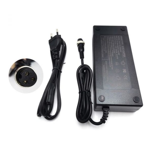 Chargeur Adaptateur Secteur 54.6V 3 broches 12mm pour trottinette électrique kugoo X1 SPEEDWAY,Vélo électrique