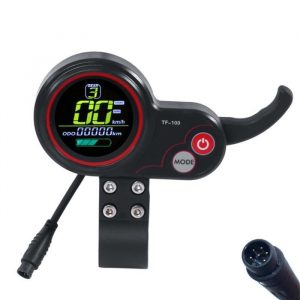 Compteur LCD TF-100 pour trottinette électrique kugoo M4,Tableau de Bord d'affichage pour vélo électrique avec Accélérateur