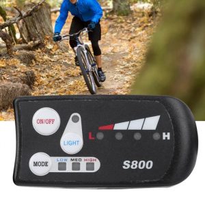 Compteur LED de Batterie au Lithium de Vélo Électrique Affichage S800 Écran Noir et Blanc Horizontal(48V ) -NIM